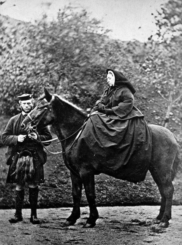 Queen Victoria on 'Fyvie' with John Brown at Balmoral, 1863 by George Washington Wilson