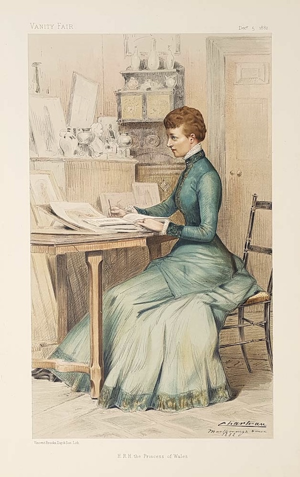 Her Royal Highness the Princess of Wales (Queen Alexandra), chromolithograph published in Vanity Fair 05 December 1882 by Théobald Chartran