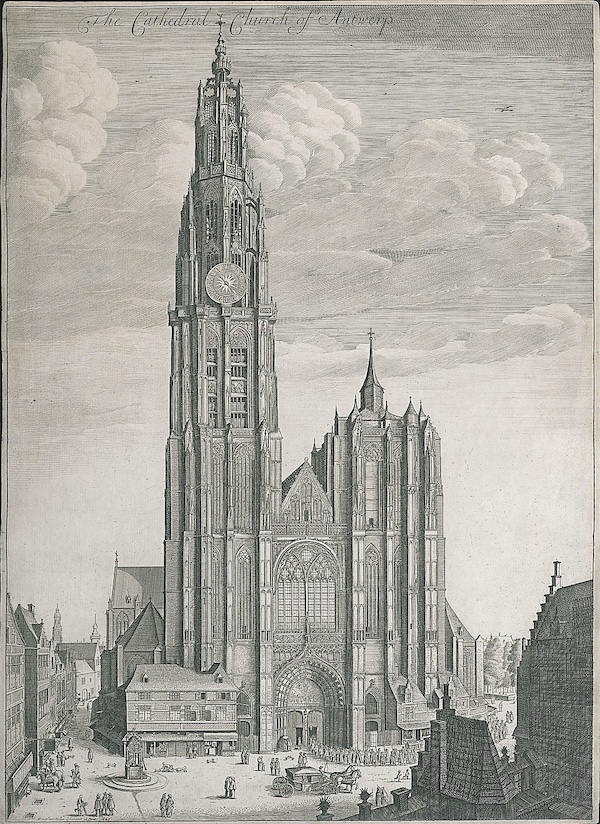 Cathedral of Our Lady of Antwerp by Wenceslaus Hollar