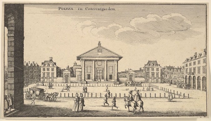 Piazza in Covent Garden by Wenceslaus Hollar