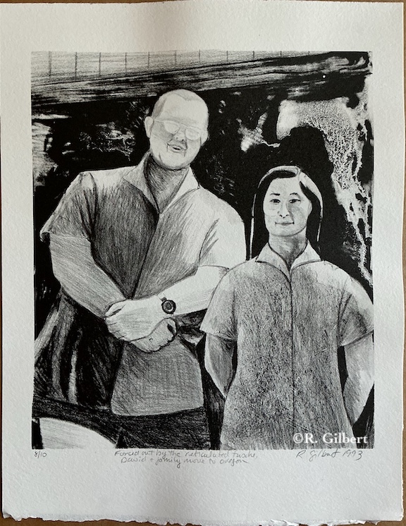 Forced Out, 1993 lithograph by Roxane Gilbert