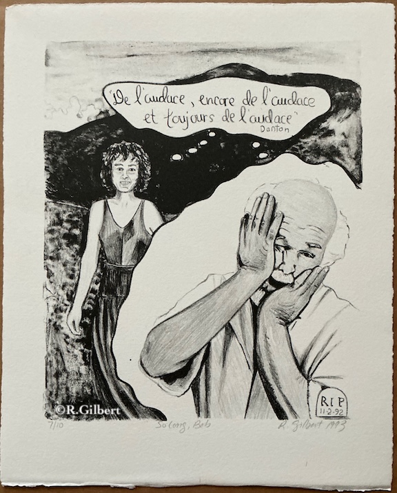 So Long, Bob, 1993 lithograph by Roxane Gilbert