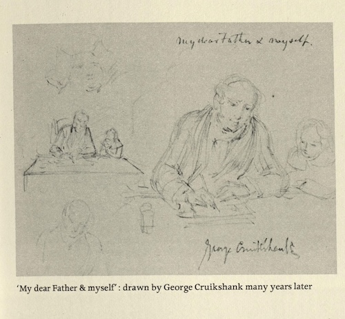 My dear Father and myself many years later by George Cruikshank