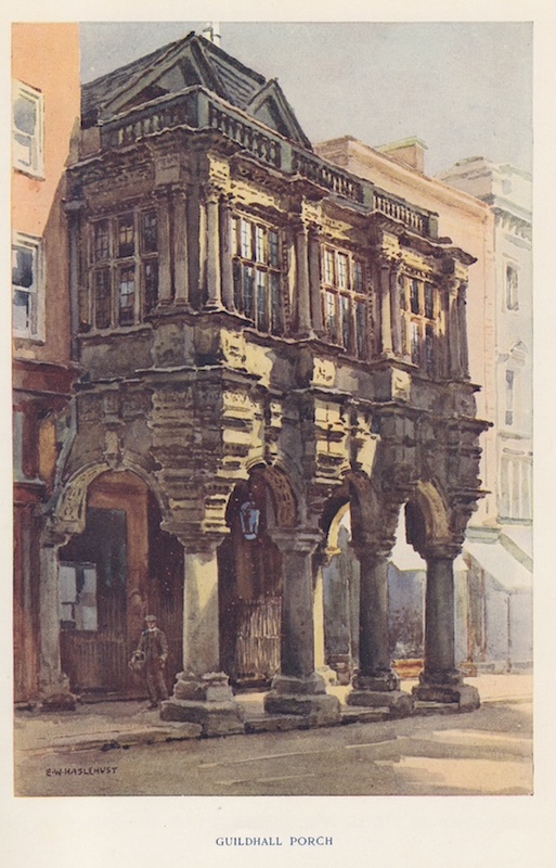 Guildhall Porch, Exeter by Ernest William Haslehust